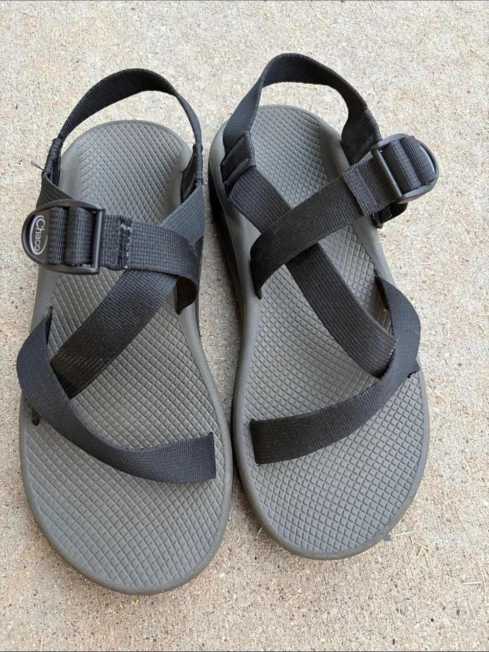Chaco Black and Gray Outdoor Webbing Sandals